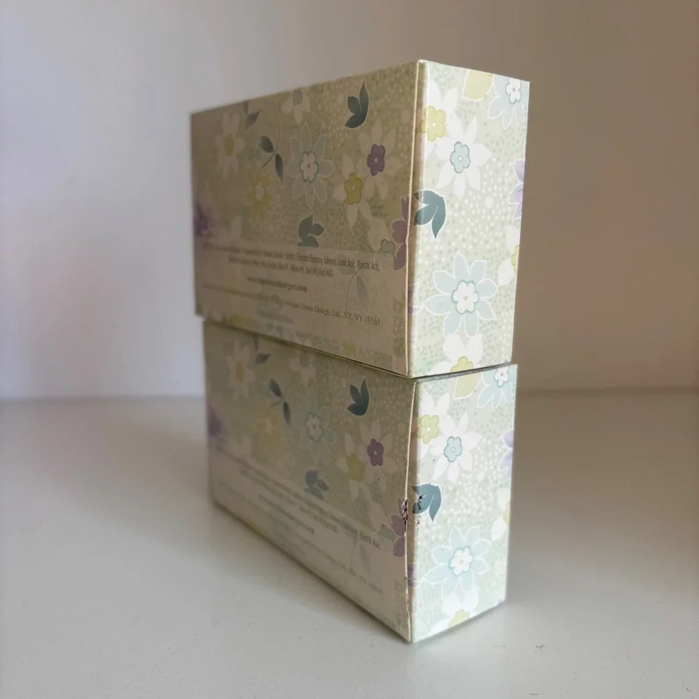 Karen Neuburger Lavender Triple Milled Soap Floral Set 2 New 5 oz each Full Size